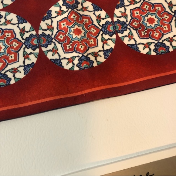 Bakhe Persian Velvet Table Linen Set Table Runner Circle Tablecloth Red Blue - Picture 11 of 14